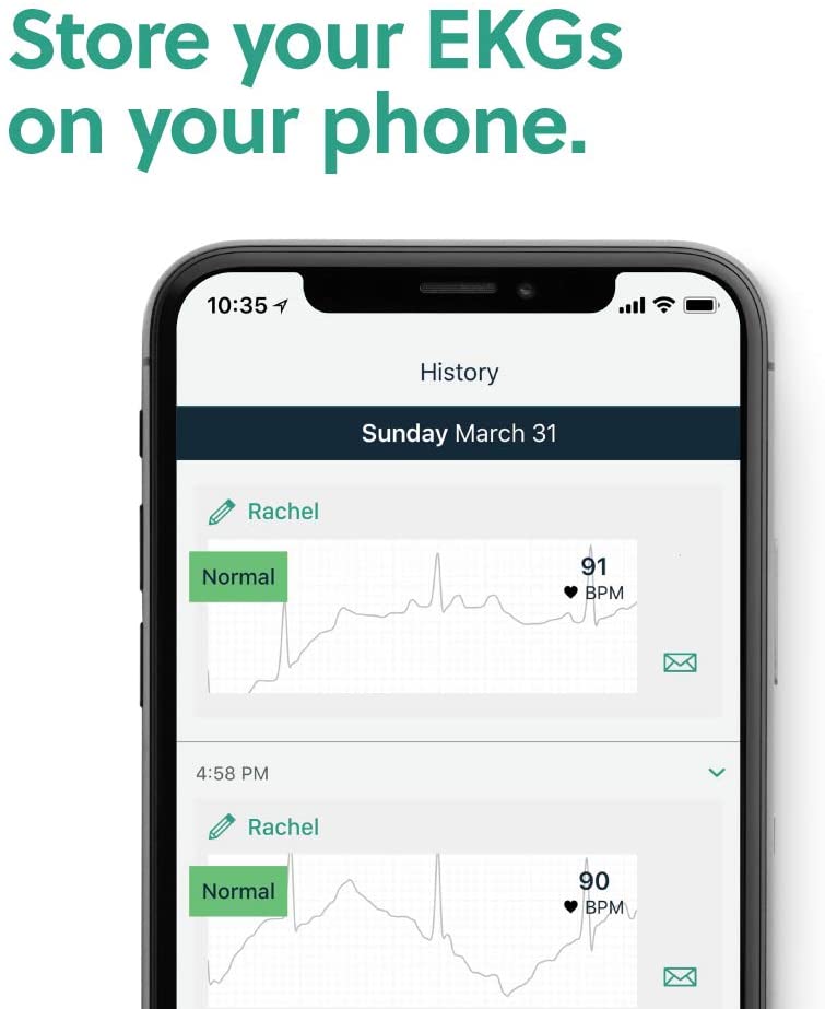 Alivecor KardiaMobile Personal Mobile EKG ECG Monitor Wireless Detects Afib