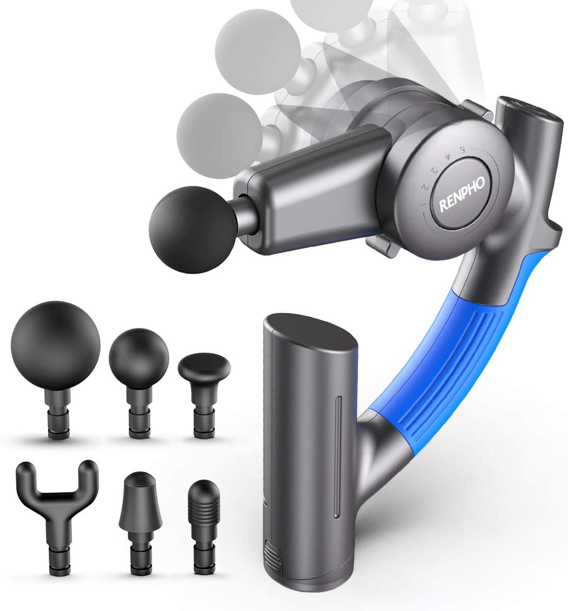 RENPHO R4 Pro Massage Gun Adjustable Arm Deep Tissue Percussion Muscle Massager