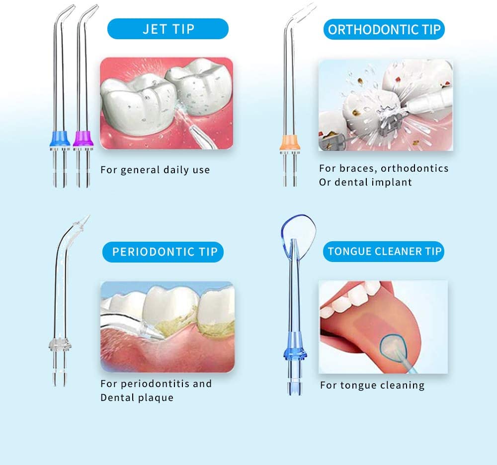 H2ofloss Cordless Water Flosser with 30 Days Battery Life, Premium Water Floss for Teeth, Portable Dental Flosser in 5 Modes, Gravity Ball for Upside Down Use, 300ml Water Tank