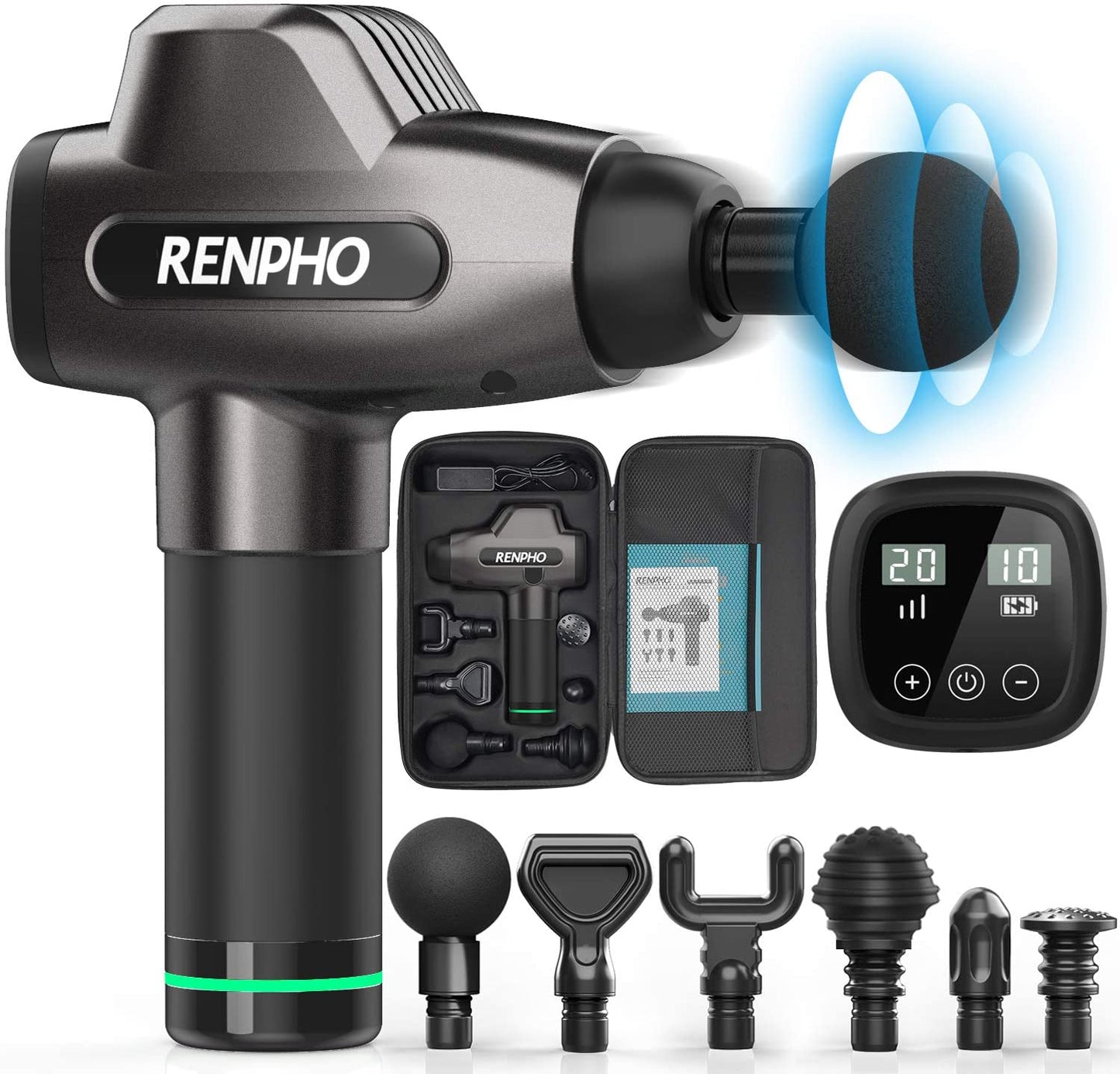 RENPHO C3 Deep Tissue Muscle Massage Gun Powerful Percussion Massager Handheld