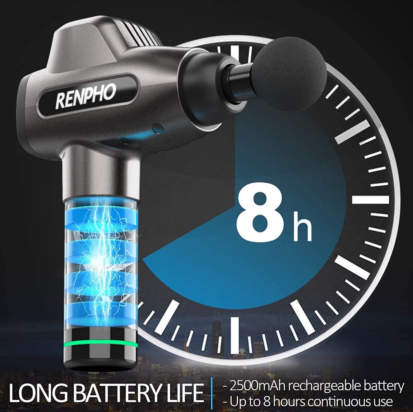 RENPHO C3 Deep Tissue Muscle Massage Gun Powerful Percussion Massager Handheld