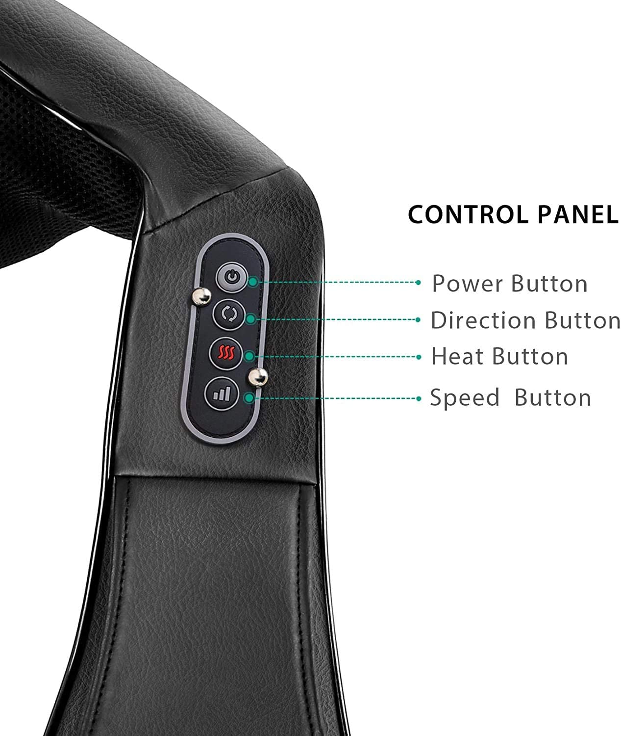 Naipo Shiatsu Back and Neck Massager with Heat Deep Kneading Massage for Neck, Back, Shoulder, Foot and Legs, Use at Home, Car, Office