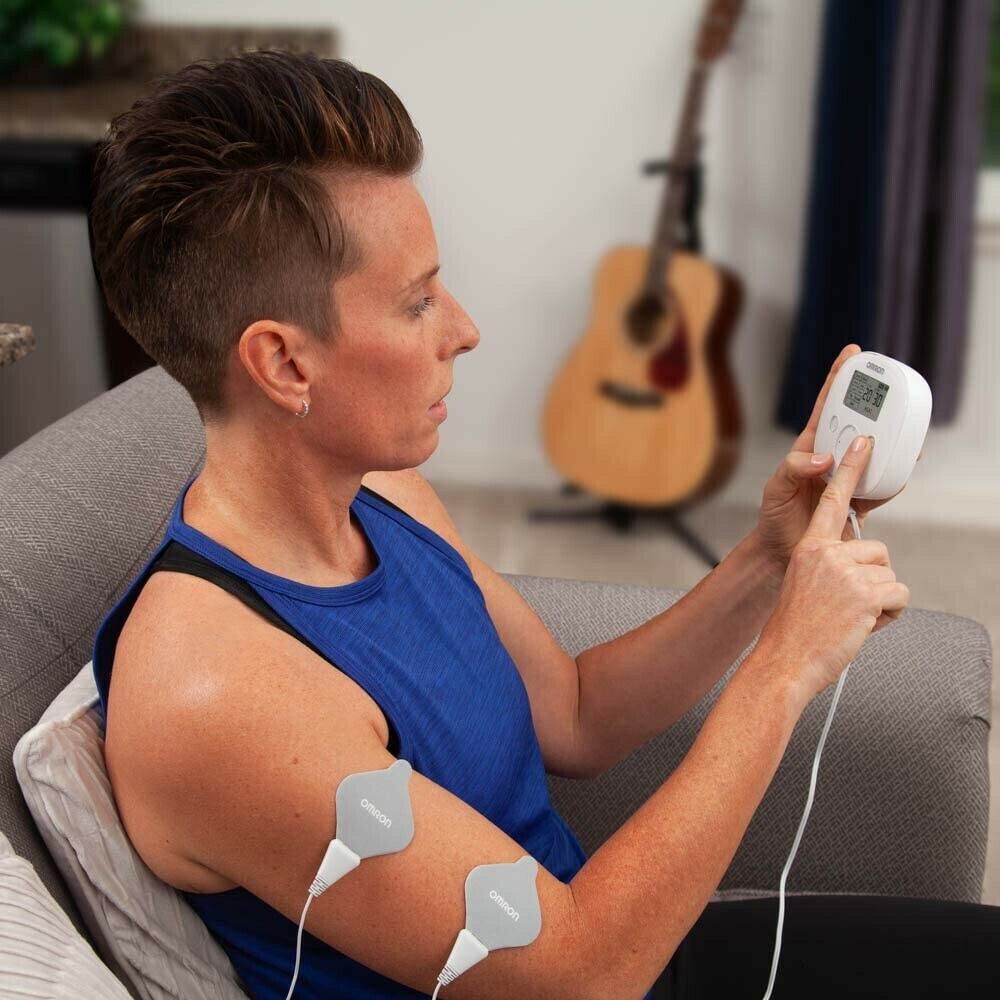 Omron Total Power + Heat TENS Unit Muscle Stimulator Drug-Free Pain Relief PM800