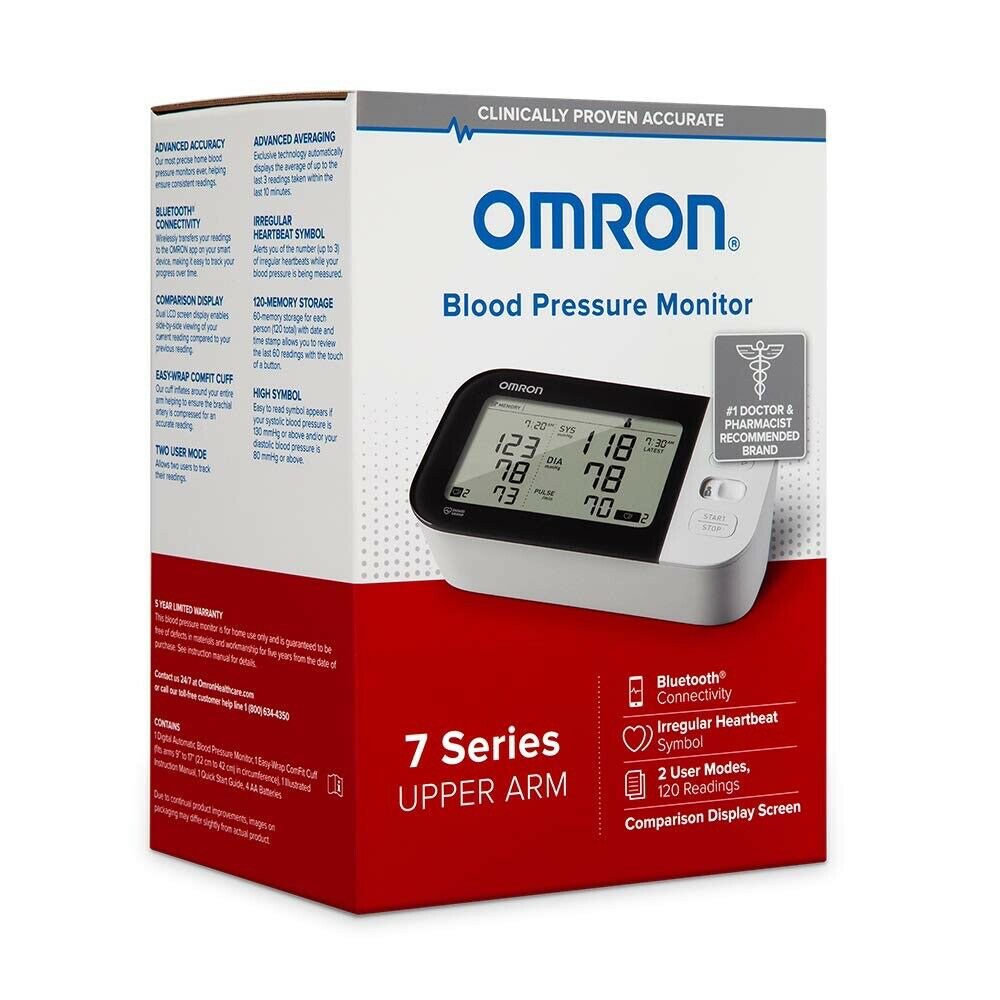 Omron 7 Series BP7350 Bluetooth Wireless Upper Arm Blood Pressure Monitor