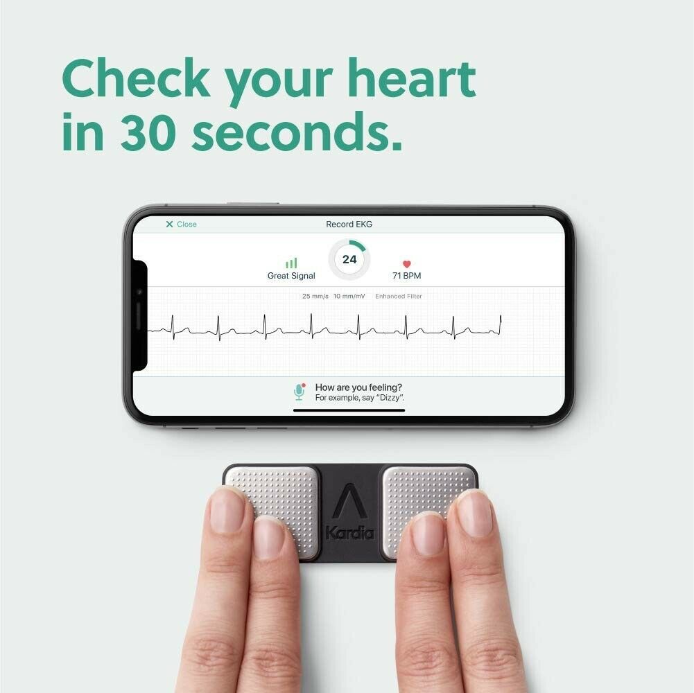 Alivecor KardiaMobile Personal Mobile EKG ECG Monitor Wireless Detects Afib