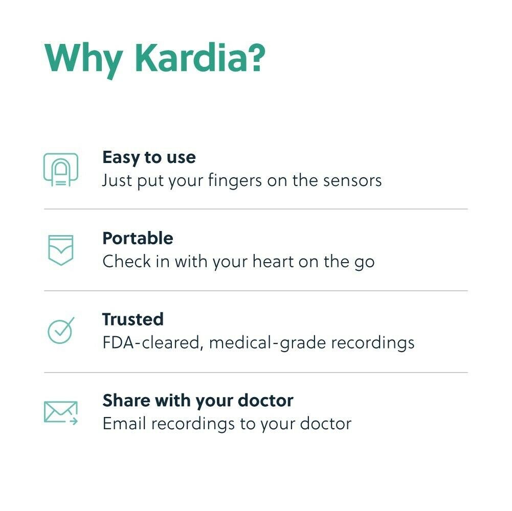 Alivecor KardiaMobile Personal Mobile EKG ECG Monitor Wireless Detects Afib