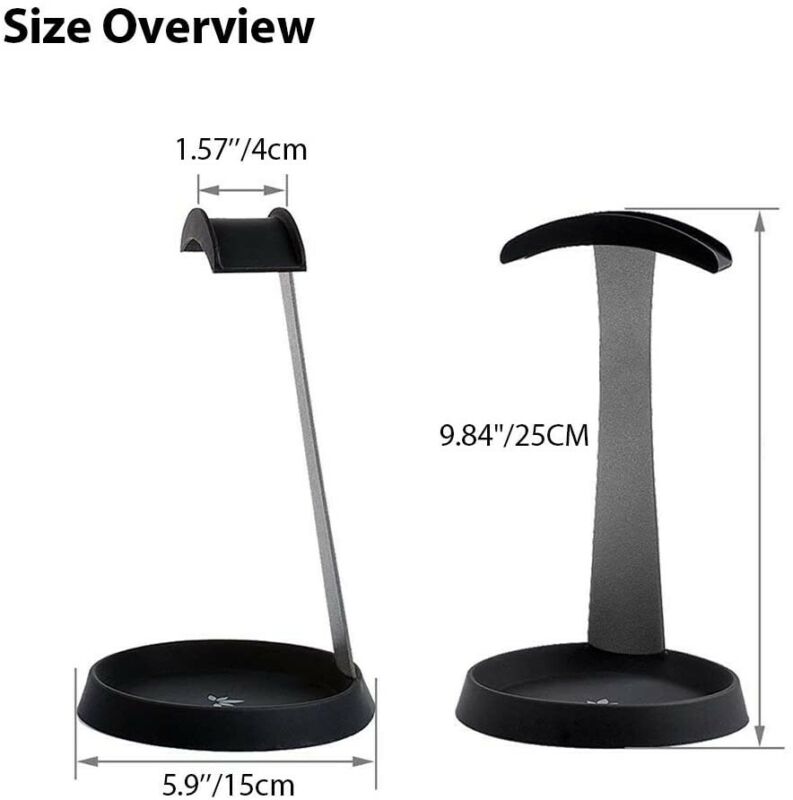 Avantree Aluminum Metal Headphone Stand Hanger with Cable Holder Black HS102