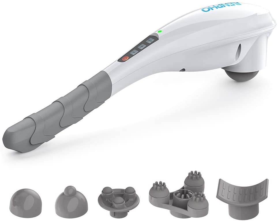 RENPHO Rechargeable Hand Held Deep Massager for Muscles Cordless Body Massage