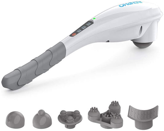 RENPHO Rechargeable Hand Held Deep Massager for Muscles Cordless Body Massage