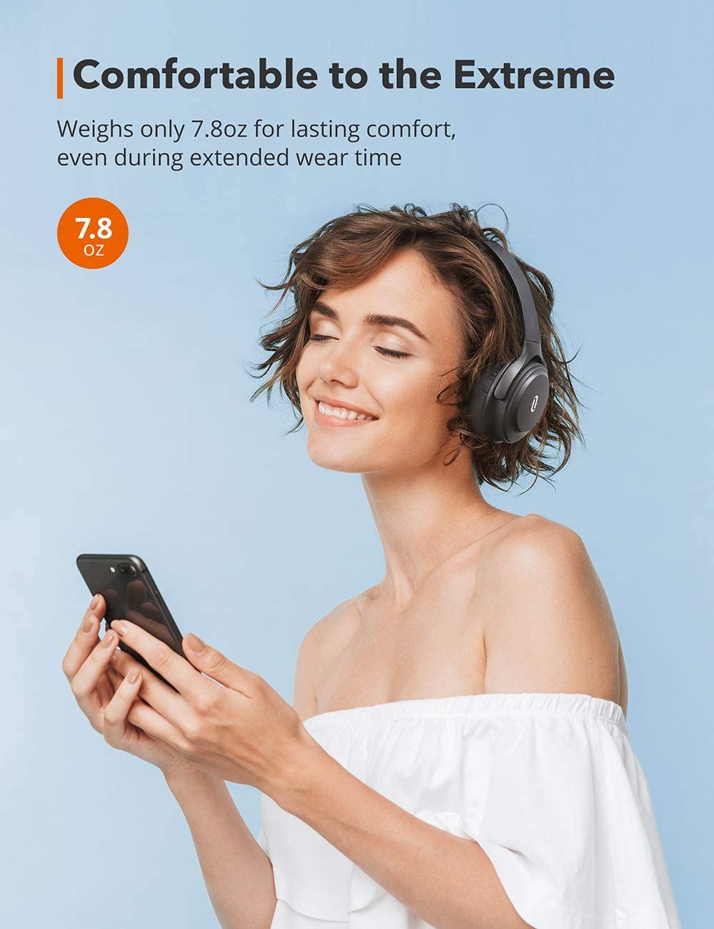 TaoTronics TT-BH085 Active Noise Cancelling Headphones, Bluetooth Headphones [Upgraded] Over Ear Wireless Headphones 40H Playtime Type-C Fast Charging Bluetooth 5.0 CVC 8.0 Mic for TV PC Cellphone, Suitable for Online Class and Meeting