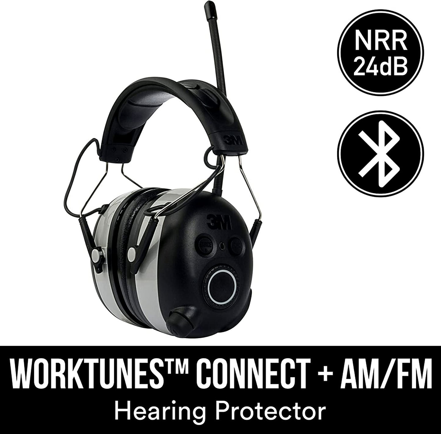 3M WorkTunes Wireless Hearing Protector with Bluetooth Technology 90542-3DC