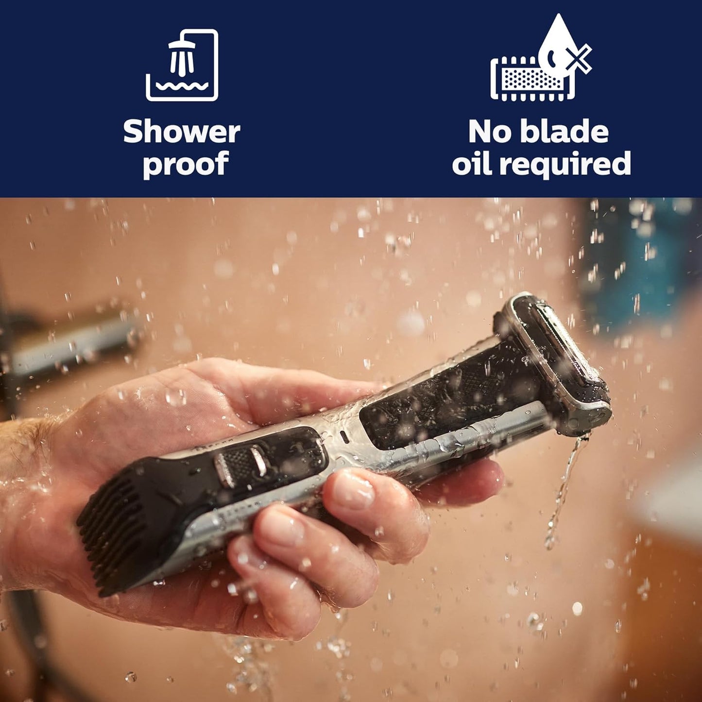 Philips Norelco Exclusive Bodygroom Series 7000 Showerproof Body & Manscaping Trimmer & Shaver with case and Replacement Head for Above and Below The Belt, BG7040/42