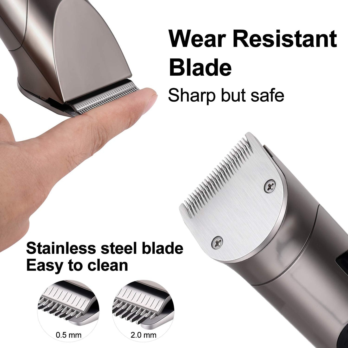 Hatteker Mens Cordless Hair Beard Nose Trimmer for Detailing & Grooming Waterproof