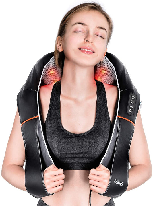 RENPHO Shiatsu Neck and Shoulder Back Massager Vibration Deep Tissue Kneading