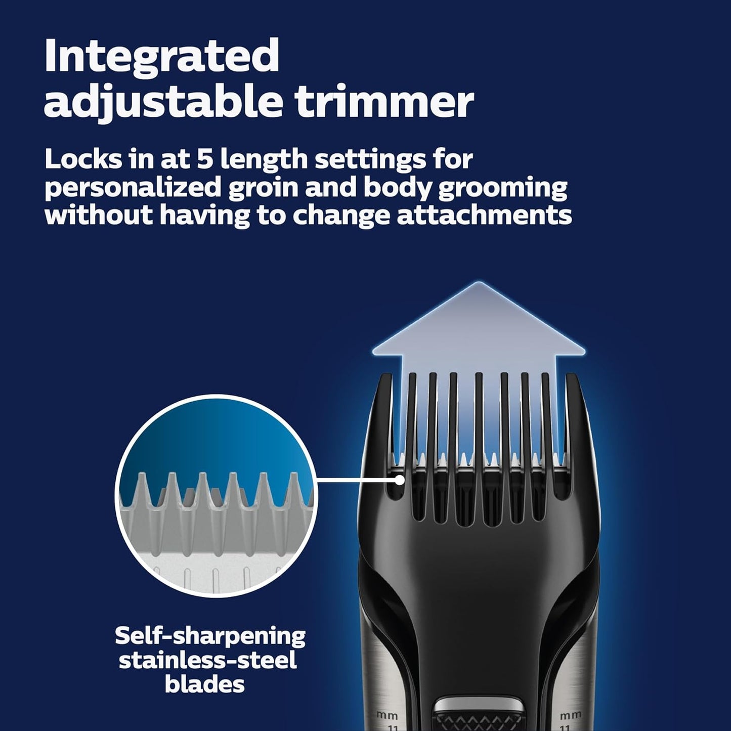 Philips Norelco Exclusive Bodygroom Series 7000 Showerproof Body & Manscaping Trimmer & Shaver with case and Replacement Head for Above and Below The Belt, BG7040/42