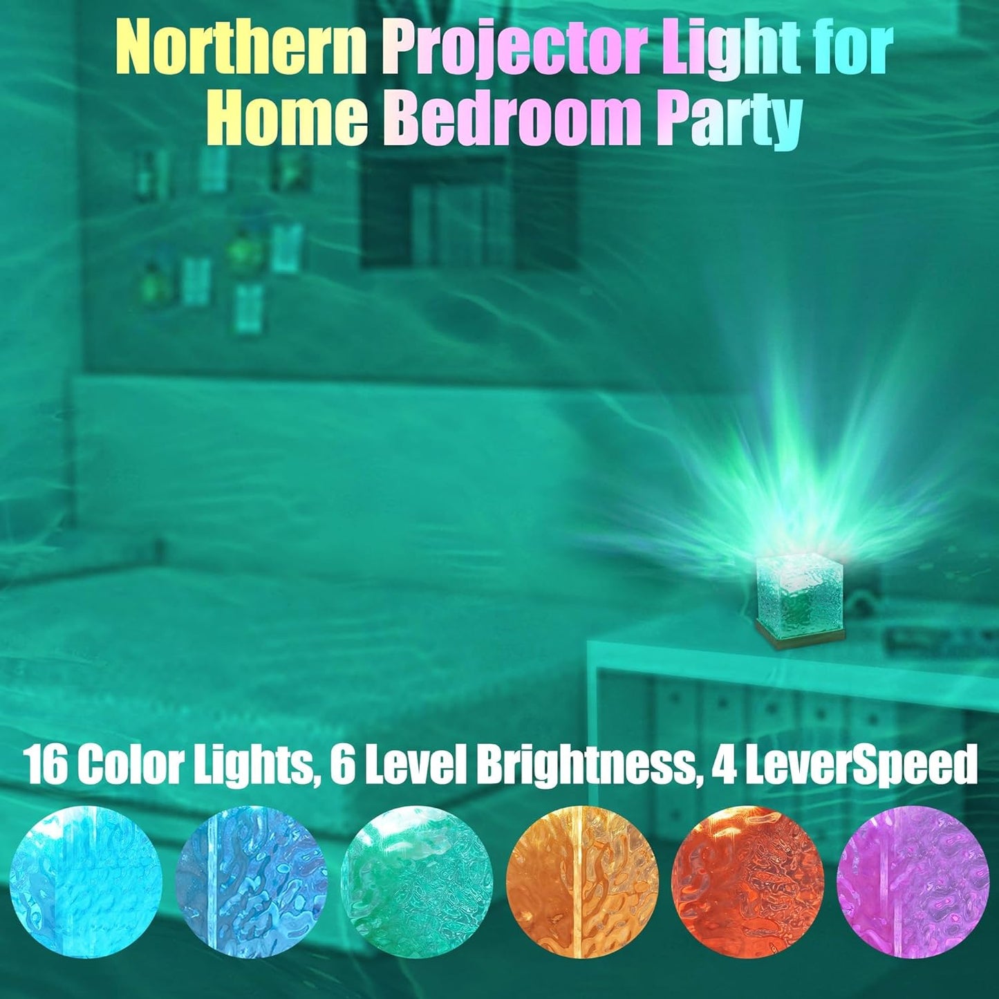 Northern 16 Color Ocean Wave Ceiling Project Lights Lamp