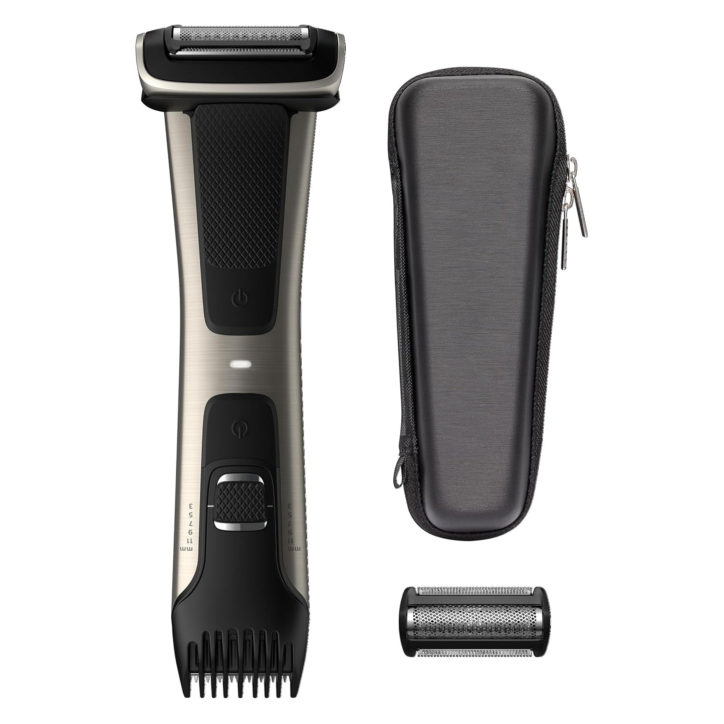 Philips Norelco Exclusive Bodygroom Series 7000 Showerproof Body & Manscaping Trimmer & Shaver with case and Replacement Head for Above and Below The Belt, BG7040/42