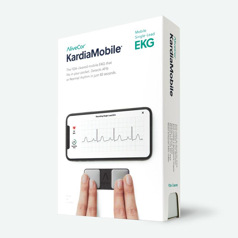 Alivecor KardiaMobile Personal Mobile EKG ECG Monitor Wireless Detects Afib