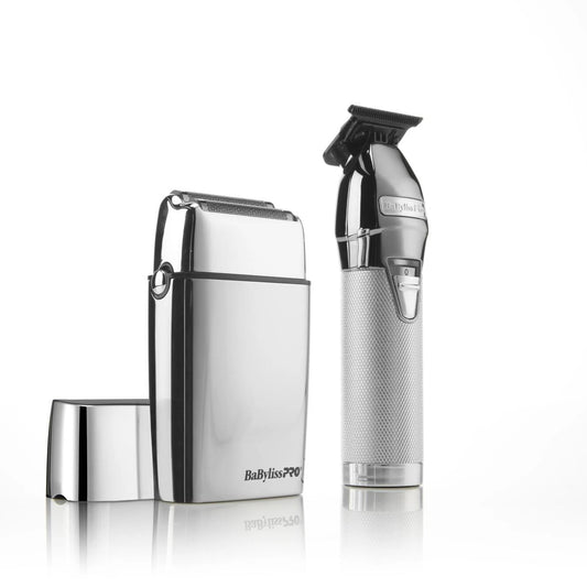 BaBylissPRO LimitedFX Collection Trimmer & Shaver Set Silver | FXDUOFS2TS