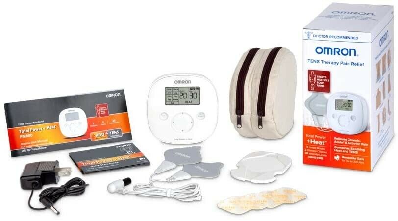 Omron Total Power + Heat TENS Unit Muscle Stimulator Drug-Free Pain Relief PM800