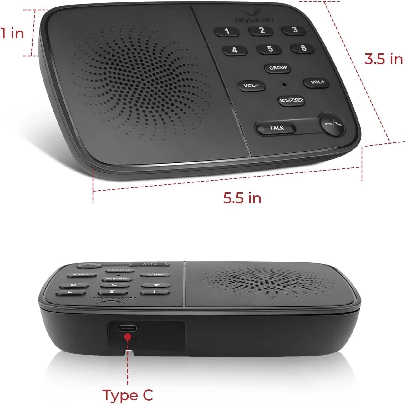 Hosmart HY812 UltraSpeak Two-Way Real-time Full Wireless Intercom(2 Units)