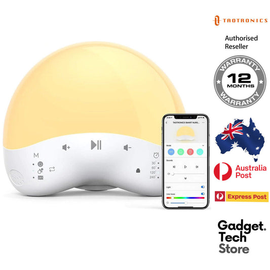 Taotronics White Noise RGB Color Change Smart Nursery Light Night bedside lamp