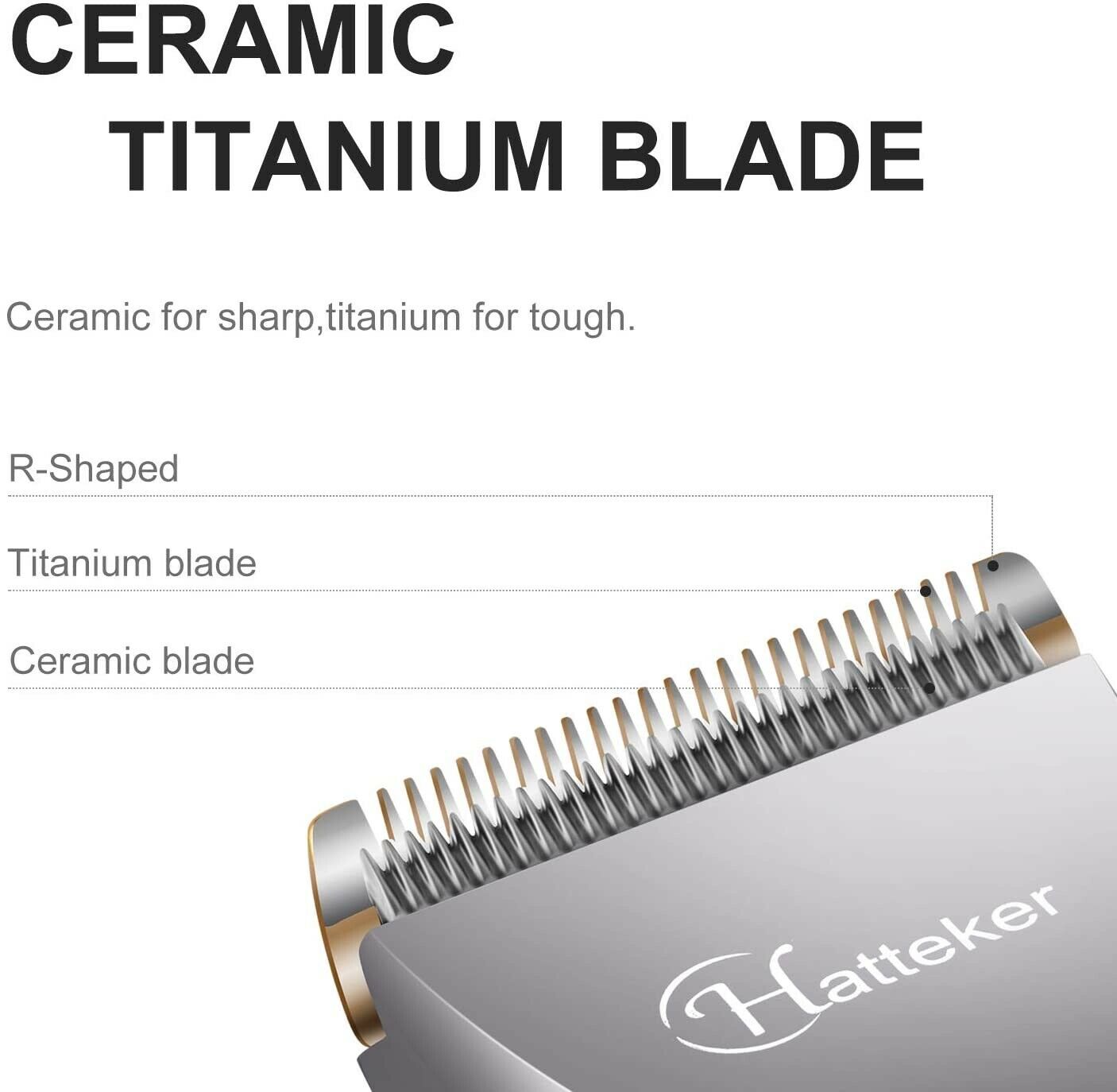 Hatteker Mens Beard Cordless Hair Trimmer Clipper Detail Grooming Kit