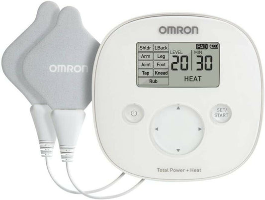 Omron Total Power + Heat TENS Unit Muscle Stimulator Drug-Free Pain Relief PM800