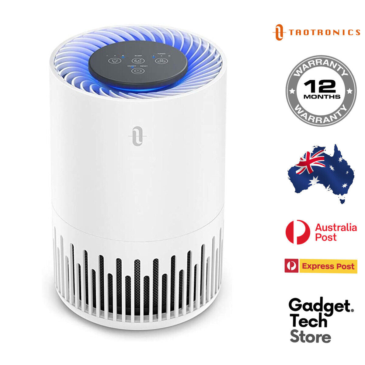 TaoTronics Air Purifier 001, Desktop Air Cleaner with 3-in-1 True HEPA Filter