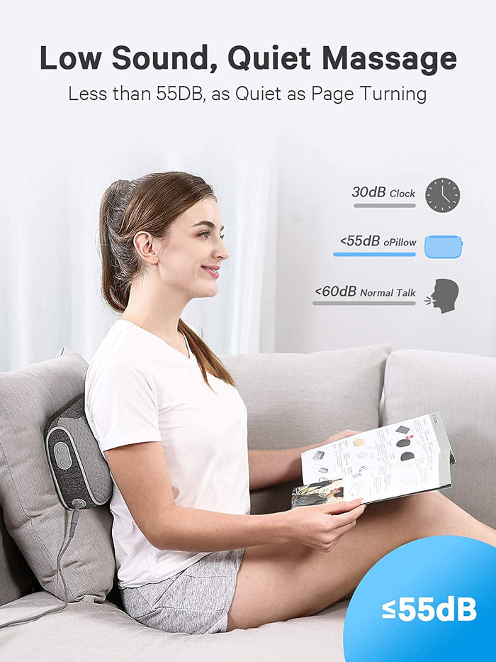 Naipo Shiatsu Massage Pillow with Heat, Electric Deep Kneading Back Neck Massager for Lower and Upper Back Shoulders Legs Foot Arms