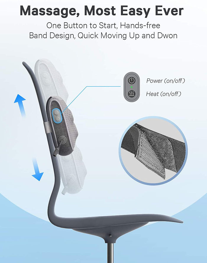 Naipo Shiatsu Massage Pillow with Heat, Electric Deep Kneading Back Neck Massager for Lower and Upper Back Shoulders Legs Foot Arms