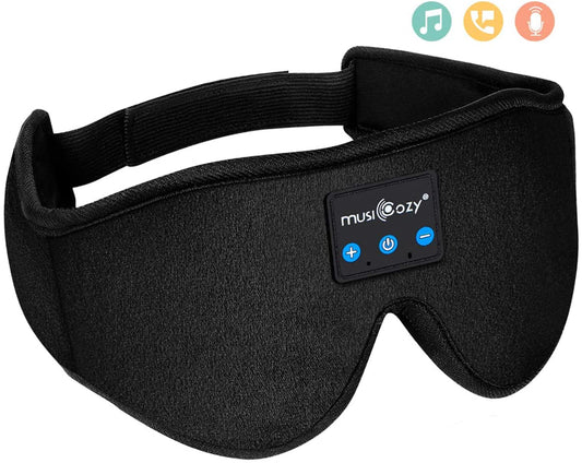 MUSICOZY Sleep Headphones Bluetooth Wireless Sleeping Eye Mask, Office Travel Unisex Gifts Men Women Who Have Everything Top Christmas Cool Tech Gadgets Unique Mom Dad Her Him Adults Teen Boys Girls