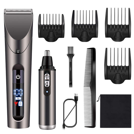 Hatteker Mens Cordless Hair Beard Nose Trimmer for Detailing & Grooming Waterproof