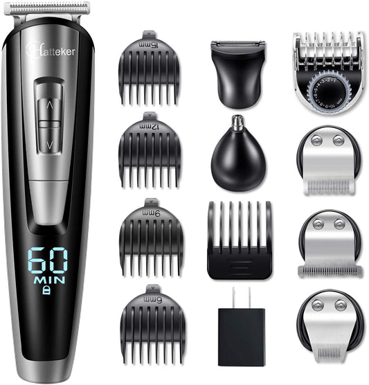 Hatteker 5 In 1 Hair Beard Mustache Nose Waterproof Groomer Precision  Trimmer Kit For Men