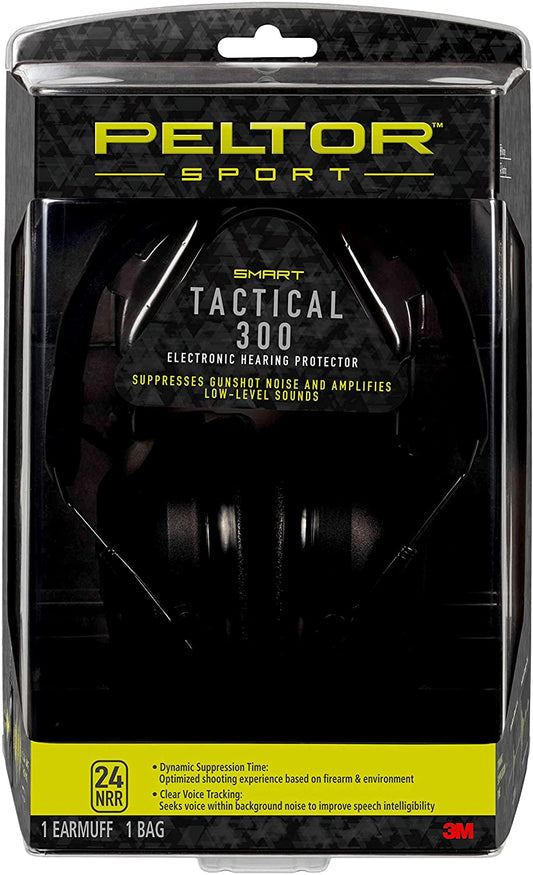 3M Peltor Sport Tactical 300 Smart Electronic Hearing Protector, Ear Protection, NRR 24 dB, Ideal for the Range, Shooting and Hunting, TAC300-OTH