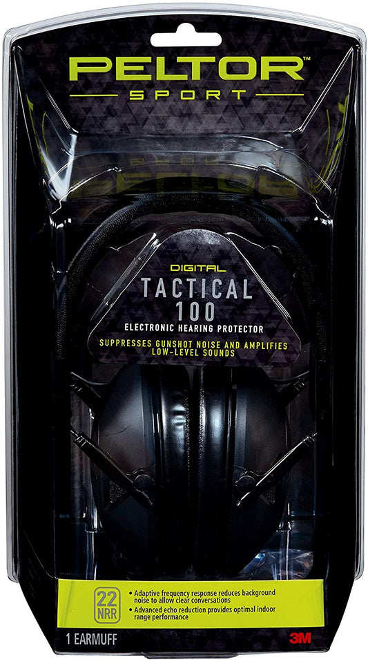 3M Peltor Sport Tactical 100 Electronic Hearing Protector, Ear Protection, NRR 22 dB, Ideal for the Range, Shooting and Hunting, TAC100-OTH